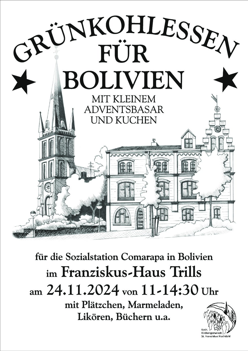 Grünkohlessen und kleiner Adventsbasar für Bolivien am 24.11. im Franziskushaus